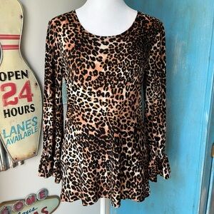 Attitudes By Renee Animal Print Blouse